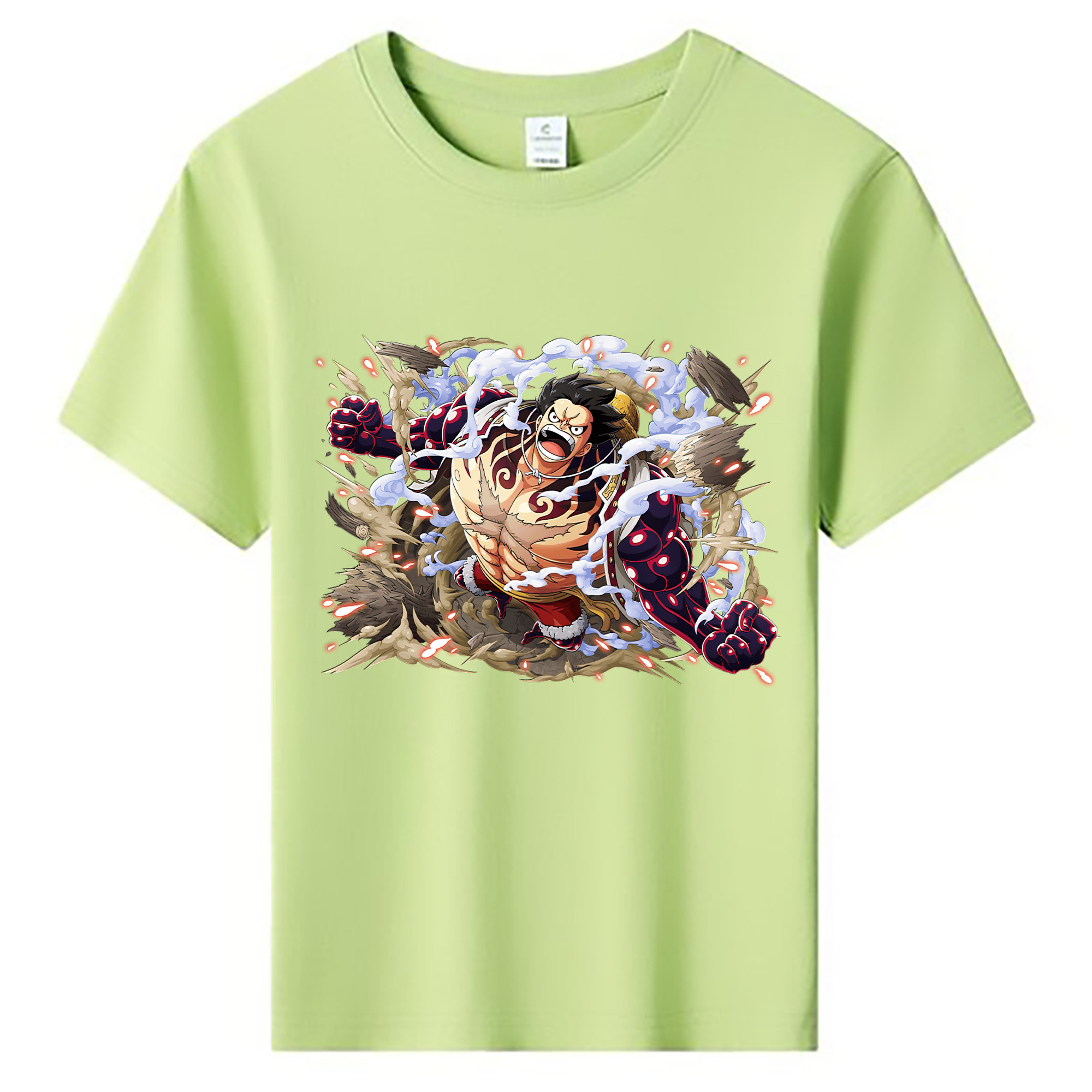 ワンピース モンキー・D・ルフィ ONE PIECE Monkey D. Luffy 綿100％キッズTシャツ（フロントプリント）